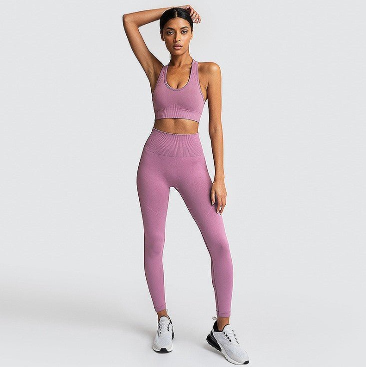 Ensemble legging + brassière sans coutures - Elvraa