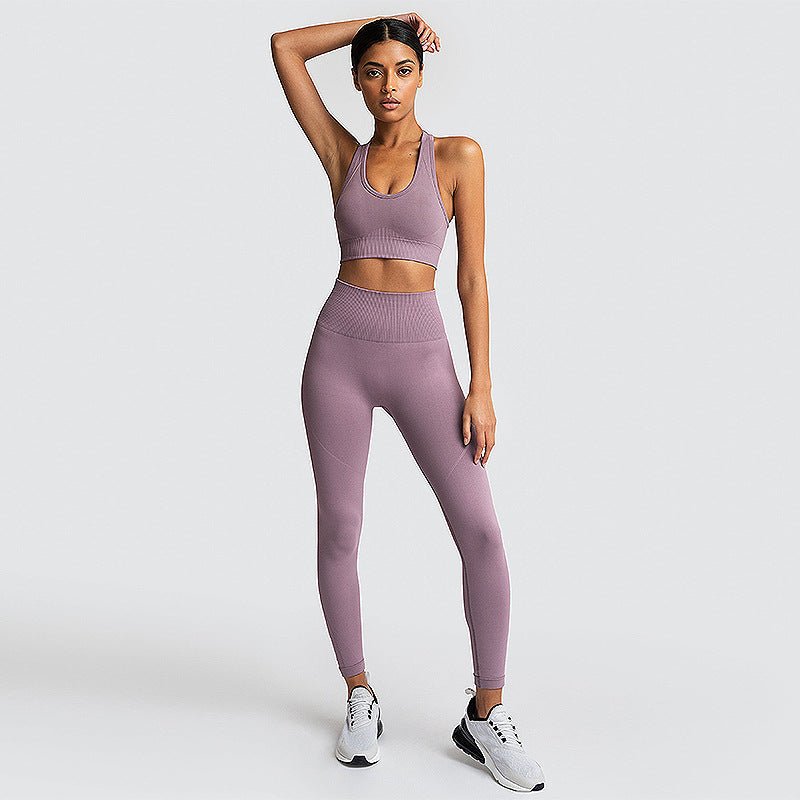 Ensemble legging + brassière sans coutures - Elvraa