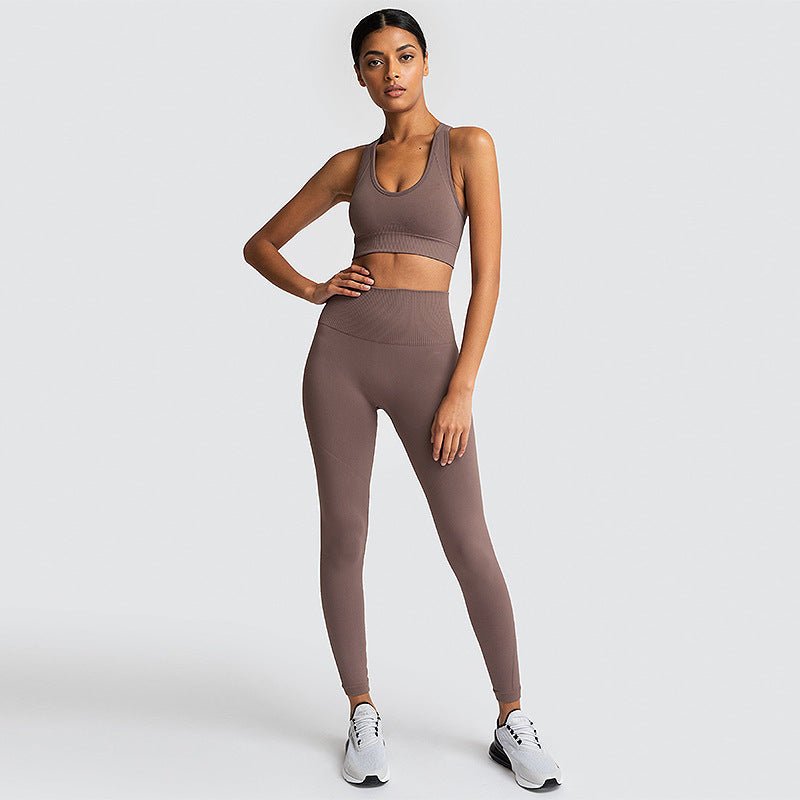 Ensemble legging + brassière sans coutures - Elvraa
