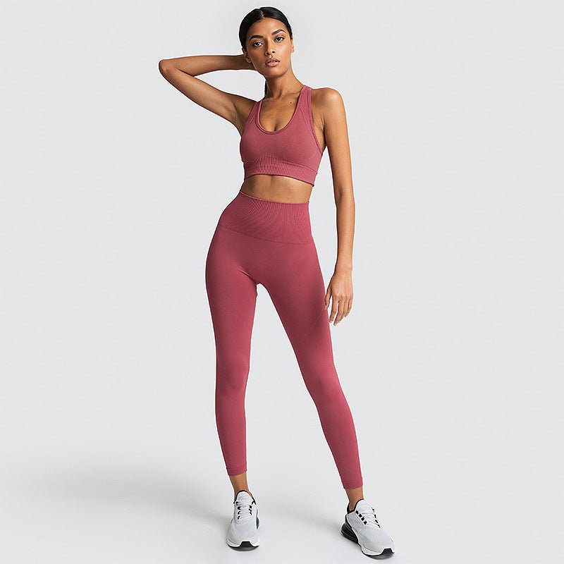Ensemble legging + brassière sans coutures - Elvraa