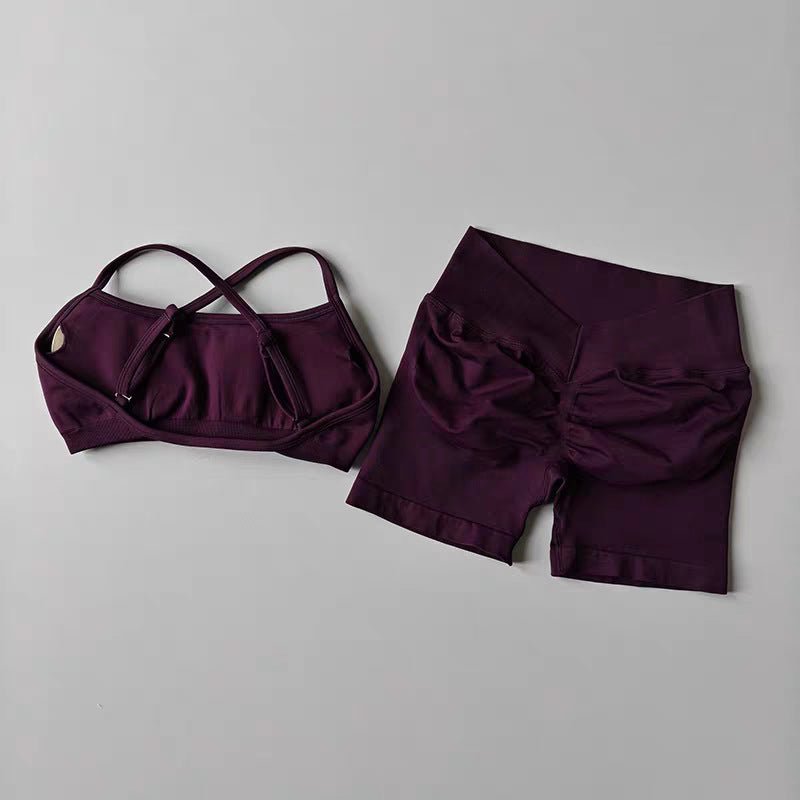 Ensemble sport sans coutures – Brassière & Short - Elvraa