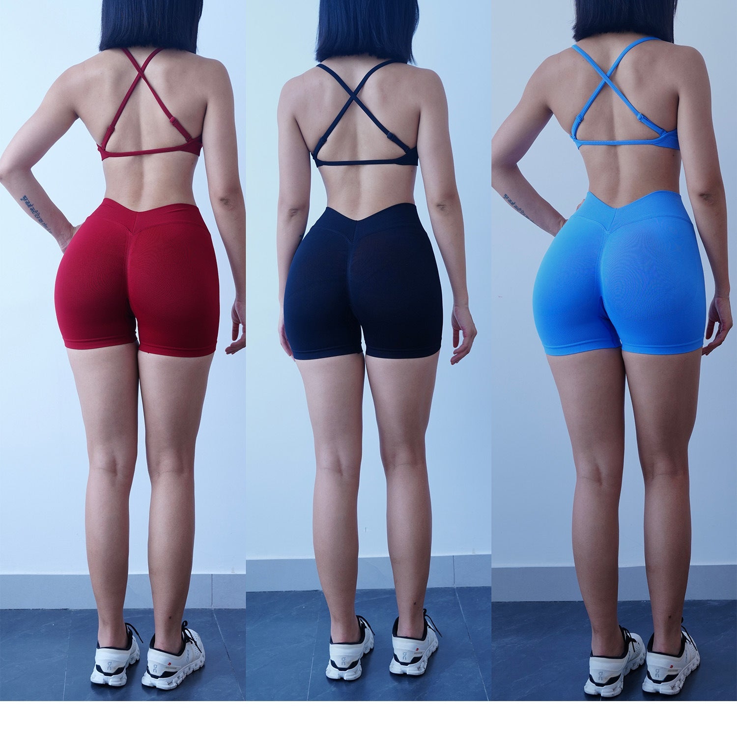 Ensemble sport sans coutures – Brassière & Short - Elvraa